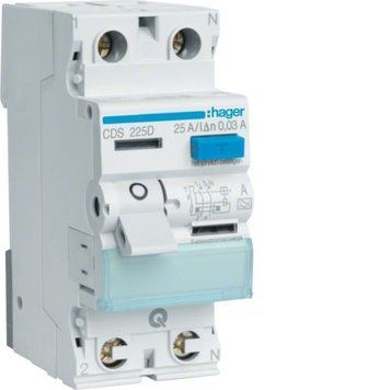 Устройство защитного отключения (УЗО) Hager CDS225D QC 2P 25A 30mA A CDS225D фото