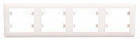 Рамка 4-кратная горизонтальная Hager Lumina-Soul WL5240 белая WL5240 фото