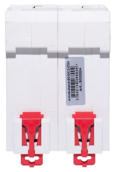 Модульний автоматичний вимикач e.mcb.stand.60.DC.2.C125, 2р, 125А, C, 6кА, DC s002224 фото