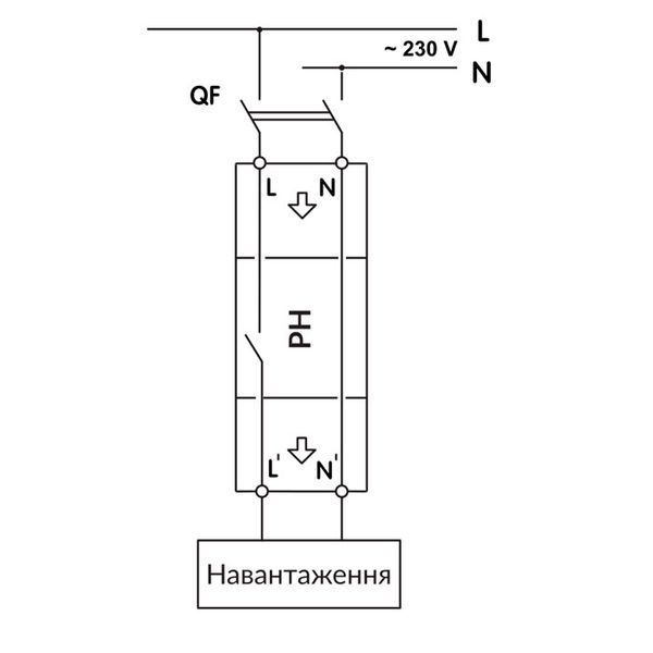 Реле напруги НОВАТЕК-ЕЛЕКТРО РН-63TC NTRN06302 63А 1 фаза NTRN06302 фото