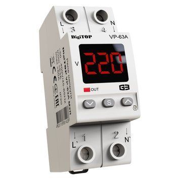 Реле напряжения DigiTOP VP-63A M2R 63 А 1 фаза DIN VP63AM2R фото
