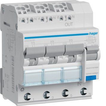 Диференційний автоматичний вимикач Hager ADZ363D 3x(1P+N) 6kA C-13A 30mA тип-а QuickConnect ADZ363D фото