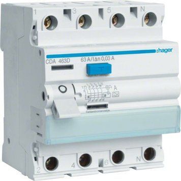 Устройство защитного отключения (УЗО) Hager CDS425D QC 4P 25A 30mA A CDS425D фото