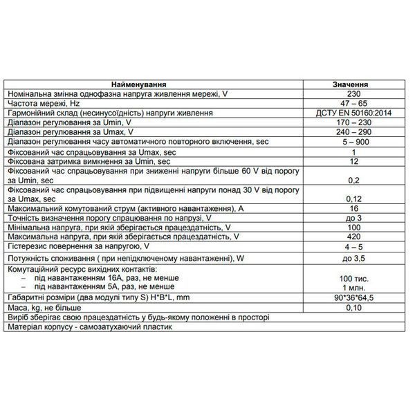 Реле напруги НОВАТЕК-ЕЛЕКТРО РН-111М NTRN111M0 16А 1 фаза NTRN111M0 фото
